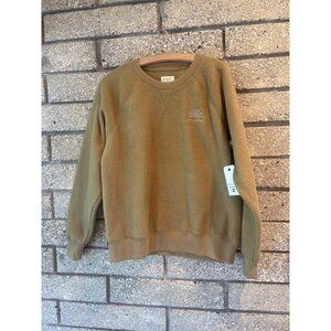 Billabong Cozy Crew Fleece Sweatshirt L/12 Olive Green Polyester